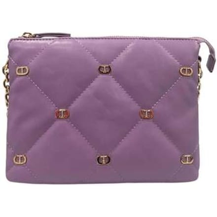 Twinset Paarse Nepleren Dames Schoudertas