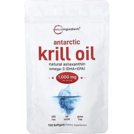 Micro Ingredients, Antarctische Krillolie, 150 Softgels (500 mg per softgel)