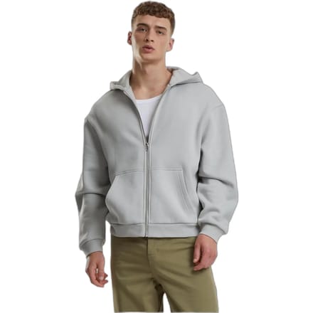 Urban Classics - Fluffy Vest met capuchon - L - Grijs