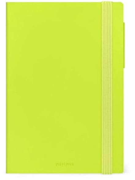 Weekplanner 2025-2026, Chartreuse, 16 maanden, Agenda met elastische sluiting, FSC-gecertificeerd papier, 12 x 18 cm