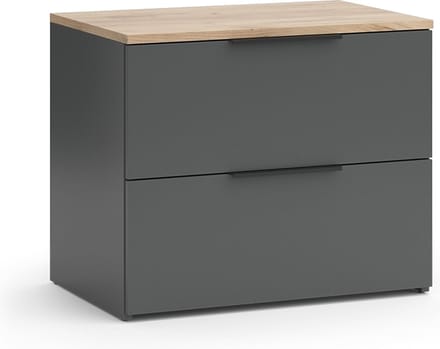 Vicco Wido Dressoir – 60 x 50 cm met 2 laden Antraciet