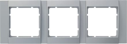 Berker B1-B.3-B.7 Afdekraam 3-Voudig Aluminium