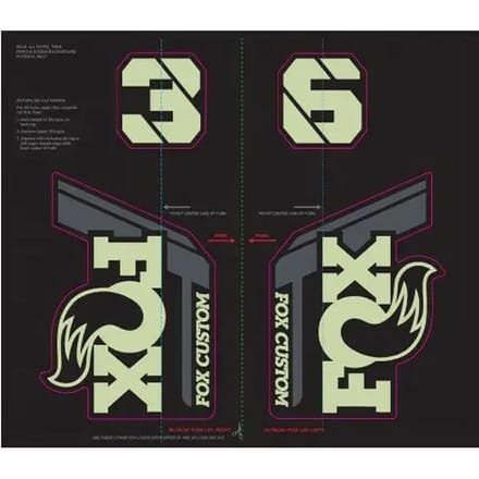 Stickers voor vork en schokdemper Fox Factory 2022