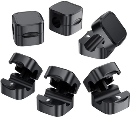 Zesdelige Magnetische Kabelclips voor Kabelbeheer - Desktop & Kantoor