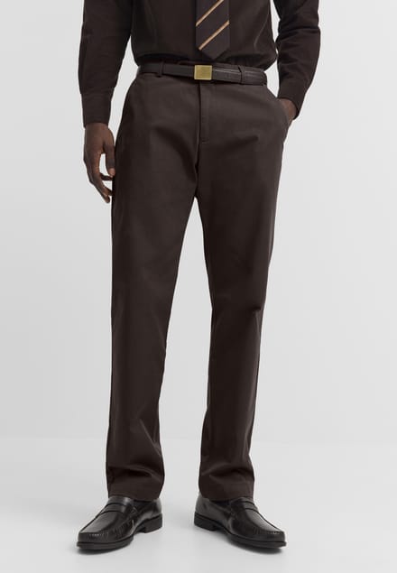Bugatti Herren Chino van katoenen twill met Summer Touch