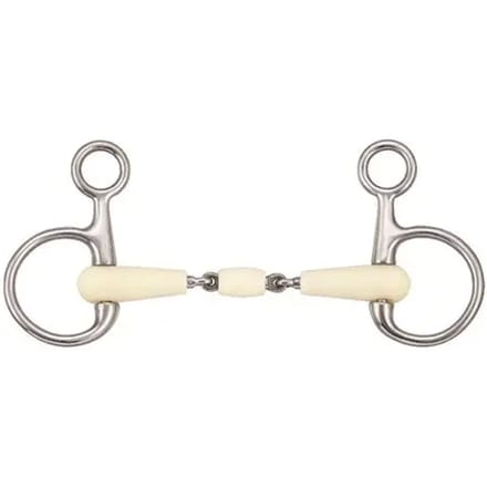Dubbelgebroken paardenbit + rol Soyo Happy mouth