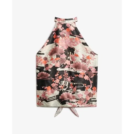 Jacquard blousje met open rug voor dames Superdry