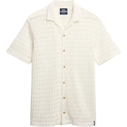 Superdry - Gebreid overhemd met textuur - Heren - Shirts