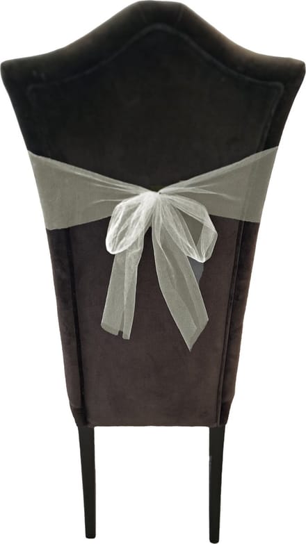 Tule stof op rol - creme wit - 30cm x 9meter - Organza/mesh decoratie stoffen