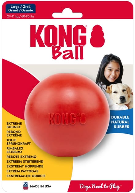 Kong Ball With Hole - Hondenspeelgoed - Rood Large