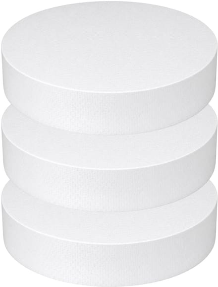 Piepschuim vormen - cirkel - 3x - D30 x 4 cm - styropor hobby / DIY vorm - basis knutselfiguren