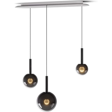Occhio Luna Cloud 3 L Hanglamp - OcchioDarkChrome - L 20 - 170 cm