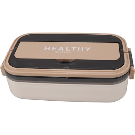 Boîte à lunch Bento Acier Inoxydable 316 Capacité 700ml Étanche Passe au Micro-ondes Récipient Bento pour L beige