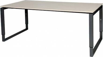Verstelbaar Bureau - Plus 180x90 Eiken - zwart frame