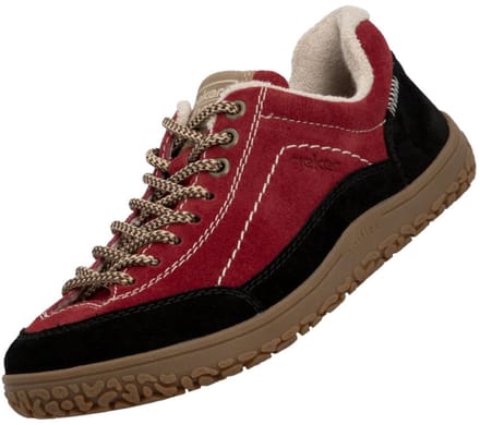 Rieker leren veterschoen voor dames, rood – extra breed