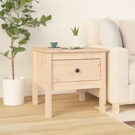 vidaXL - Bijzettafel - 50x50x49 - cm - massief - grenenhout