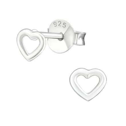 Amanto Oorbellen Elvira - 925 Zilver E-Coating - Hart - Ø4mm