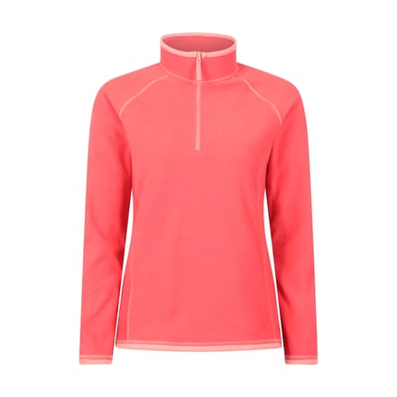 Mountain Warehouse Dames/Dames Montana Half Zip Fleece Top (Helder Roze)