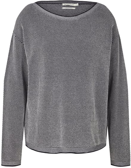 Tom Tailor - Katoenen gebreide trui met losse pasvorm - Maat S - navy bubble structure