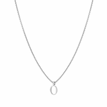 Bijoutheek Collier Letter O Zilver