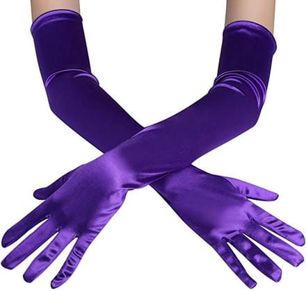 Satin Elastische Cosplay Handschoenen voor Halloween, Bruiloft en Avondfeesten voor Dames