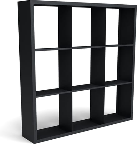 Beltza zwarte houtopslag onderverdeling 9 vakken 2000x385x2000 mm