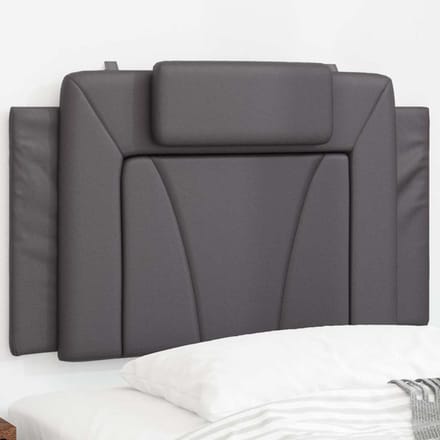 vidaXL - Hoofdbordkussen - "Viana" - 80 - cm - kunstleer - grijs