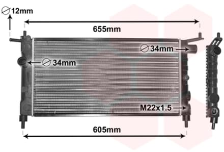 Van Wezel - RADIATOR VOOR OPEL COMBO B 1993-2000 1300149
