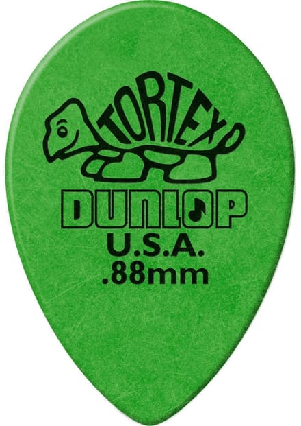 Jim Dunlop Tortex - Plectrums - Small Teardrop - 0,88 mm - Refill Zak 36 Stuks