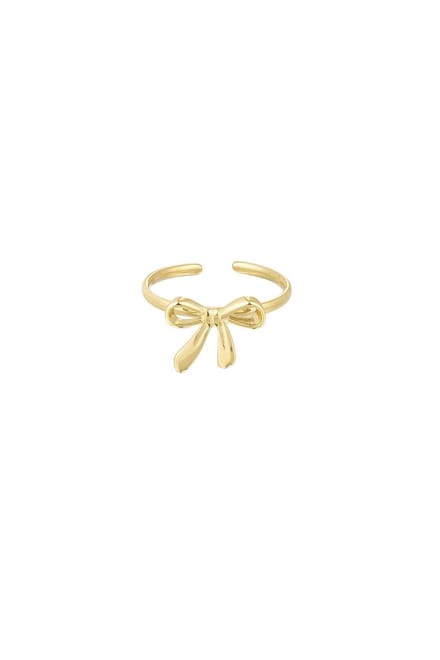 Ring strikjes - goud Stainless steel