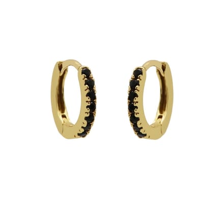 Karma Oorringen strass goud Zwart