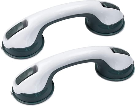 Set van 2 Antislip Douche Handgrepen met Zuignap - Veiligheidshulp voor Douche en Toilet