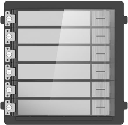 Hikvision DS-KD-KK, module, 6x beldrukker