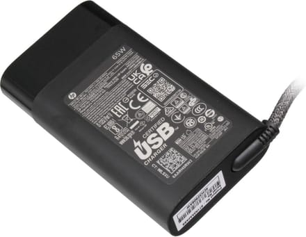HP 3PN48AA#ABB USB-C oplader 65W - afgerond