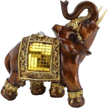 Decoratief Olifantenbeeld Synthetische Hars Uitstekende Afwerking Olifant Decor Beeld voor Wonen S black