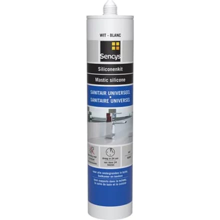 Sencys Siliconenkit Sanitair Wit 310ml