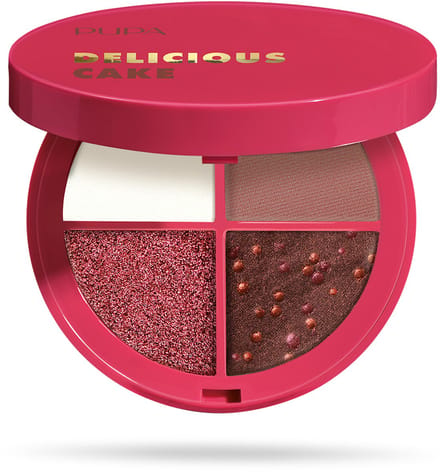 PUPA Milano Delicious Cake Palette oogschaduw 002 Cherry Chocolate Cake 7,2 g Mat, Metallic, Satijn