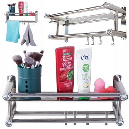 Stijlvolle Hangende Badkamerplank en Douche-Organizer