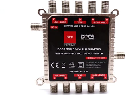 Opticum RED DOCS Serie - Multiswitch - Unicable - DVB-T2 en DVB-S2