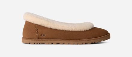 UGG® Zora Ballet Flat for Women in Brown, Size 10, Suede