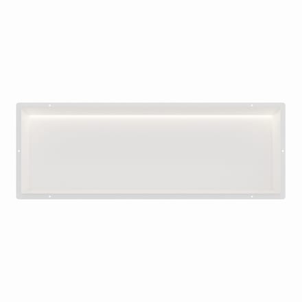 Mat wit RVS Inbouwnis 30x90x10cm met tegelflens en LED verlichting