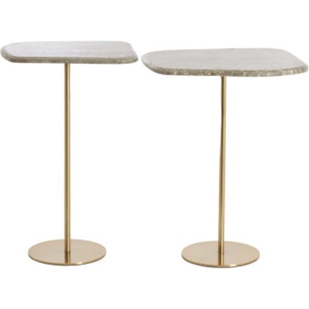 Light & Living - Bijzettafel GIA - Ø37.5x59.5 cm - Bruin - Set van 2