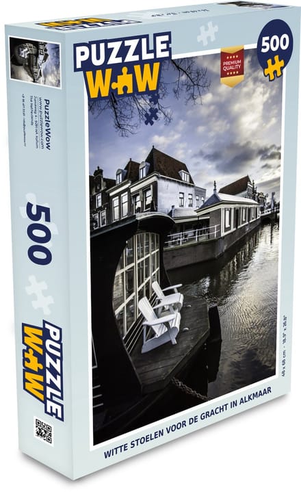 Puzzel Alkmaar - Boot - Gracht - Legpuzzel - Puzzel 500 stukjes