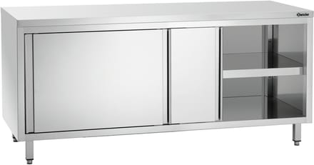 Bartscher Werkkast B1800 - RVS - Schuifdeuren - Tussenschap - 1800x700x850mm