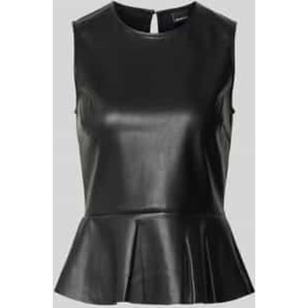 Top in leerlook en knoopsluiting aan de achterkant