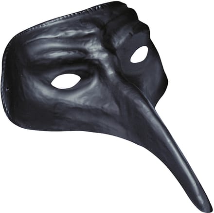 WIDMANN - Masker met lange neus zwart voor volwassenen
