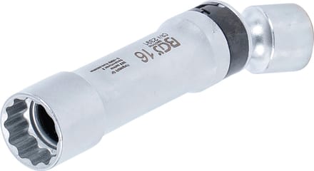 BGS Bougie kniedopsleutel twaalfkant met borgveer 3/8 16 mm
