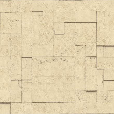 Horizons tegels/dessin beige (tegels vliesbehang, beige)