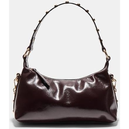 Stradivarius Halvemaanvormige schoudertas met studs  Bruin OS