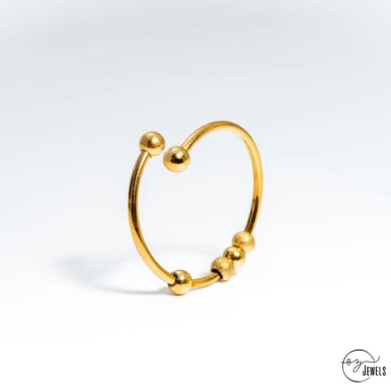 OZ Jewels – Kralen Ring – 18K Verguld – Subtiel – Vrouwen